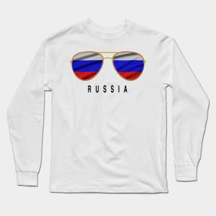 Russia Sunglasses, Russia Flag, Russia gift ,   Russian , Long Sleeve T-Shirt